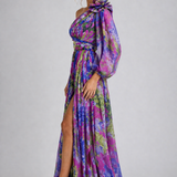 Maxi Dress | Floral One Shoulder Spring Dress | Elegant Flowing Silhouette 5