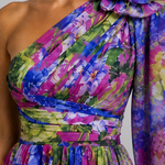 Maxi Dress | Floral One Shoulder Spring Dress | Elegant Flowing Silhouette 6