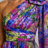 Maxi Dress | Floral One Shoulder Spring Dress | Elegant Flowing Silhouette 6