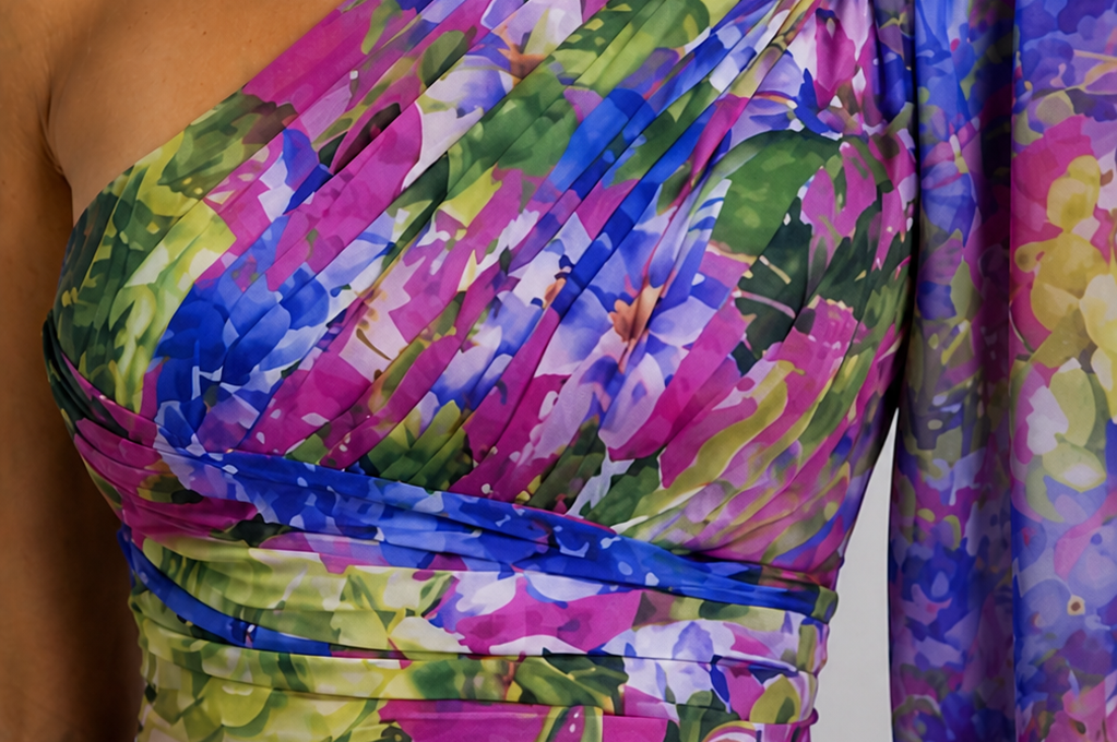 Maxi Dress | Floral One Shoulder Spring Dress | Elegant Flowing Silhouette 6
