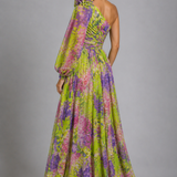 Maxi Dress | Floral One Shoulder Spring Dress | Elegant Flowing Silhouette 8