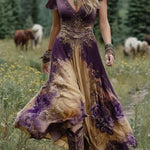 Maxi Dress | Floral Print Long Summer Dress | Elegant Flowing Design 3