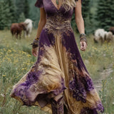 Maxi Dress | Floral Print Long Summer Dress | Elegant Flowing Design 3