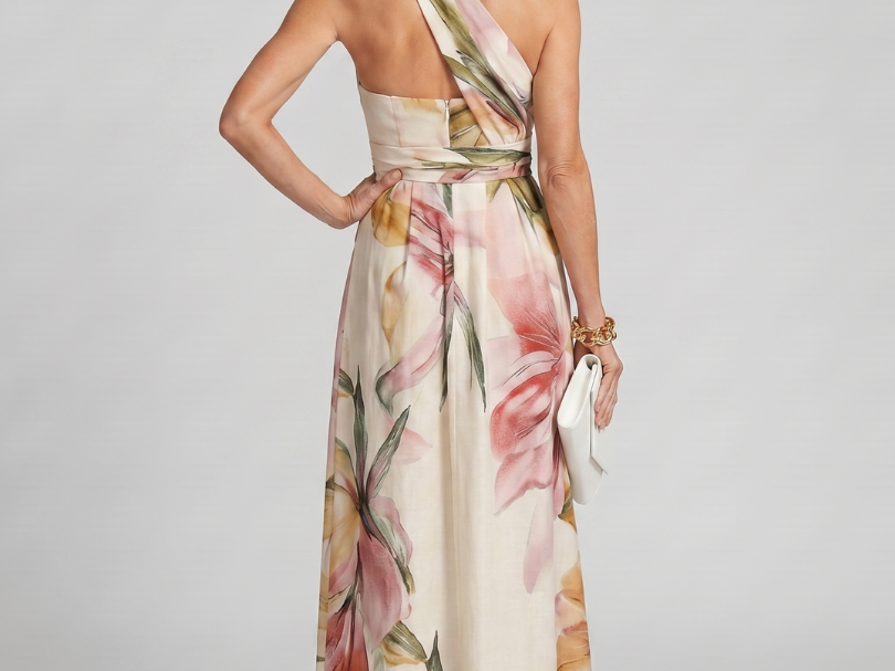 Maxi Dress | Flowing Halter Neck Long Summer Dress Elegant Comfortable 3