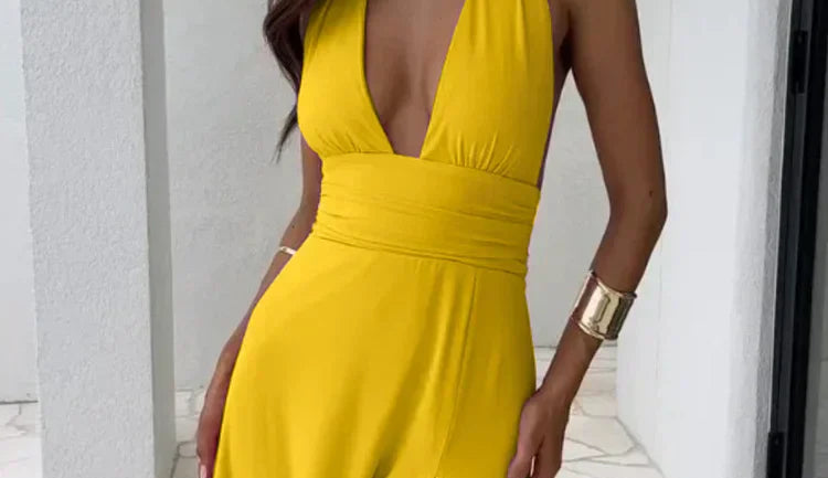 Maxi Dress | Halter Neck Floral Maxi Dress | Elegant Summer Style 3