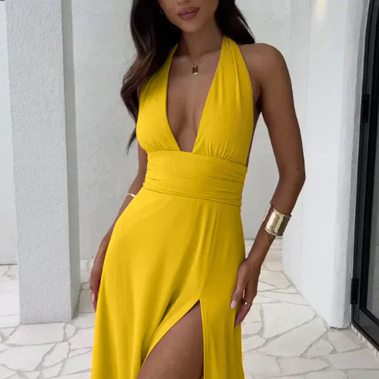Maxi Dress | Halter Neck Floral Maxi Dress | Elegant Summer Style 3