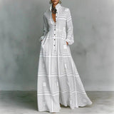 Maxi Dress | High-Waisted Long Sleeve Elegant Casual Dress 1