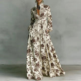 Maxi Dress | High-Waisted Long Sleeve Elegant Casual Dress 2