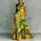 Maxi Dress | High-Waisted Long Sleeve Elegant Casual Dress 3