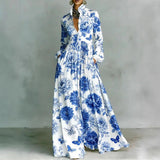 Maxi Dress | High-Waisted Long Sleeve Elegant Casual Dress 4
