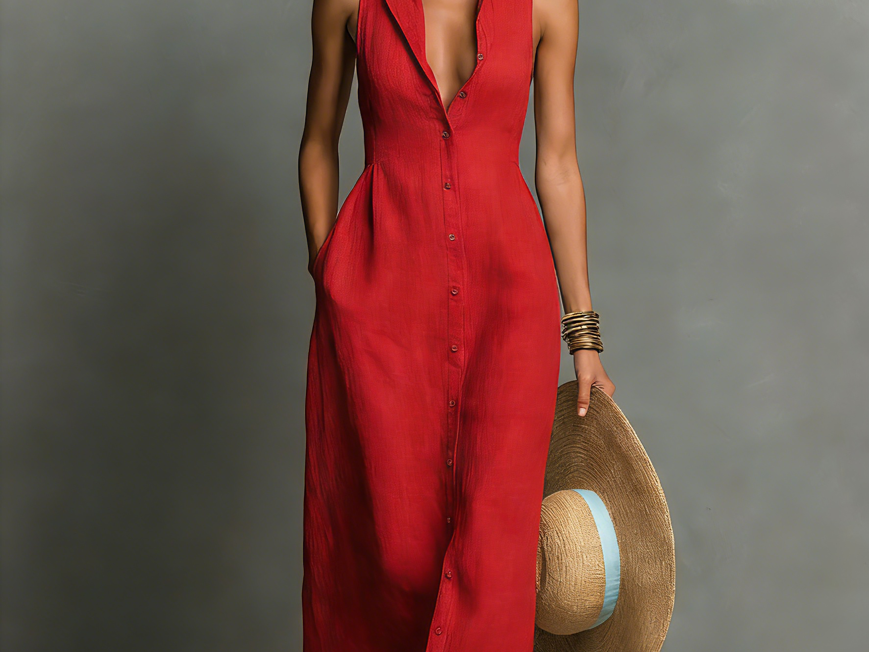 Maxi Dress | Minimalist Sleeveless Long Summer Dress | Elegant Chic Design 6