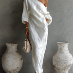 Maxi Dress | One Shoulder Elegant Oversized Long Dress for Women 0