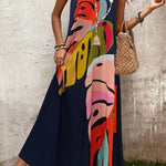 Maxi Dress | Tropical Leaf Print | Flattering Long Summer Dress | Effortless and Comfortable 2