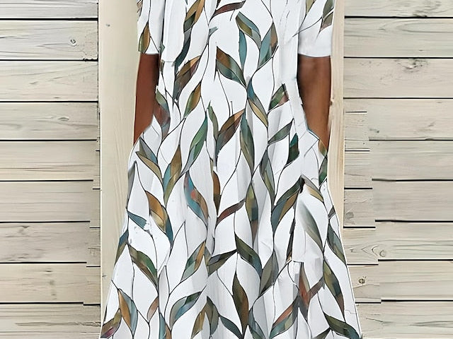 Midi Dress | Coastal Floral Summer Dress Elegant Comfortable 2