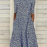 Midi Dress | Coastal Floral Summer Dress Elegant Comfortable 3