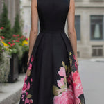 Midi Dress | Elegant Floral A-Line Wedding Guest Dress | Timeless Sophisticated Charm 3