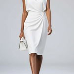 Midi Dress | Elegant Summer Dresses with Keyhole Neckline and Ruffles 2