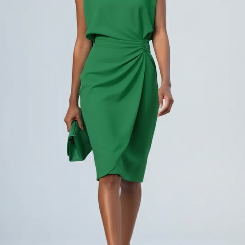 Midi Dress | Elegant Summer Dresses with Keyhole Neckline and Ruffles 4
