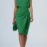 Midi Dress | Elegant Summer Dresses with Keyhole Neckline and Ruffles 4