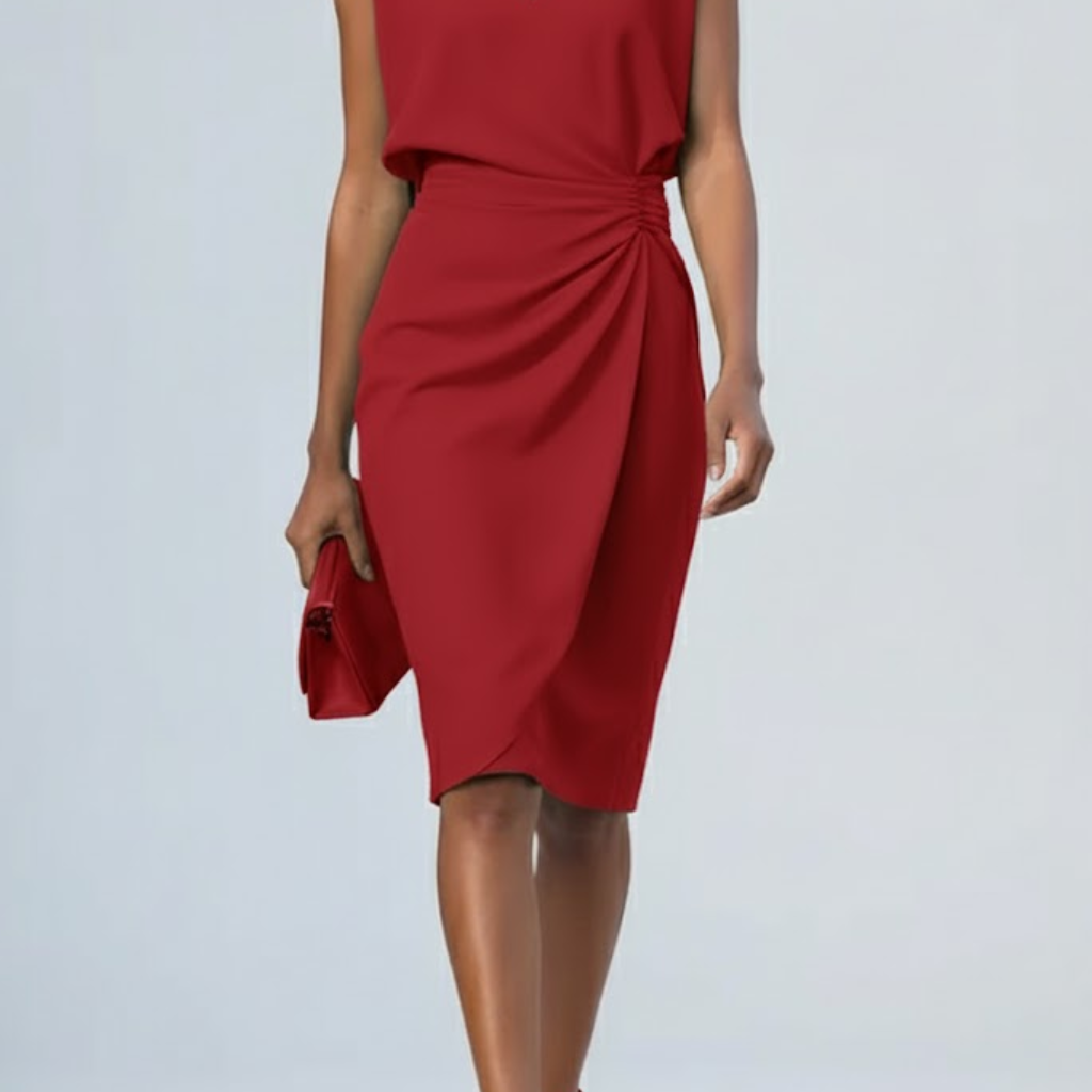 Midi Dress | Elegant Summer Dresses with Keyhole Neckline and Ruffles 5