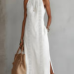 Midi Dress | Embroidered Sleeveless Summer Dress | Elegant Versatile 0