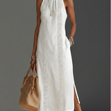 Midi Dress | Embroidered Sleeveless Summer Dress | Elegant Versatile 1