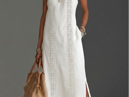 Midi Dress | Embroidered Sleeveless Summer Dress | Elegant Versatile 1