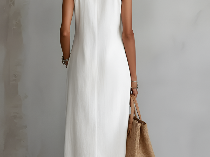 Midi Dress | Embroidered Sleeveless Summer Dress | Elegant Versatile 2