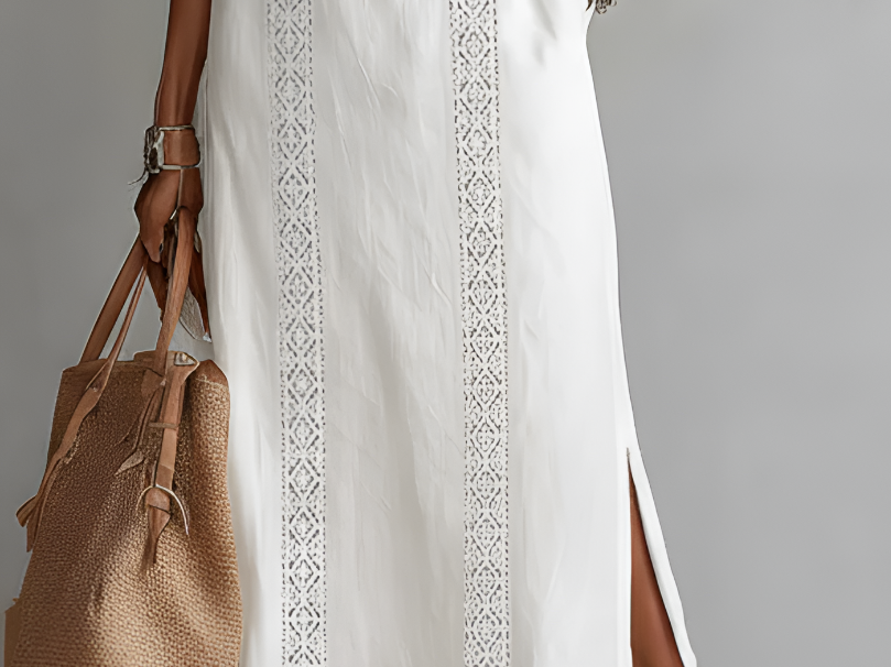 Midi Dress | Embroidered Sleeveless Summer Dress | Elegant Versatile 4