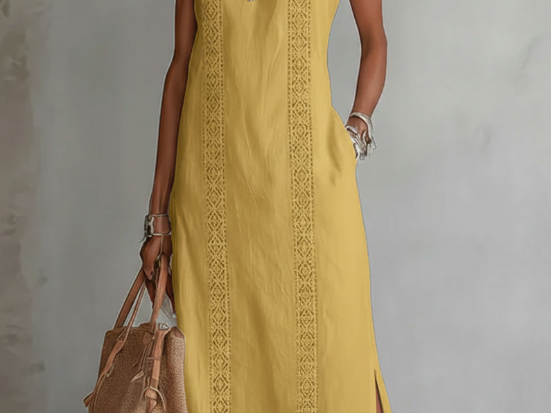 Midi Dress | Embroidered Sleeveless Summer Dress | Elegant Versatile 6