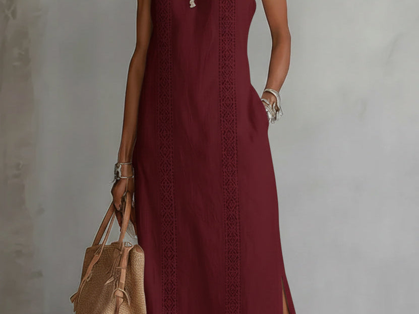 Midi Dress | Embroidered Sleeveless Summer Dress | Elegant Versatile 7