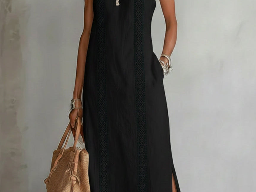 Midi Dress | Embroidered Sleeveless Summer Dress | Elegant Versatile 9
