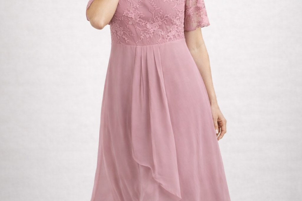 Midi Dress | Floral Midi Dress with Sleeves | Elegant Asymmetrical Design 2