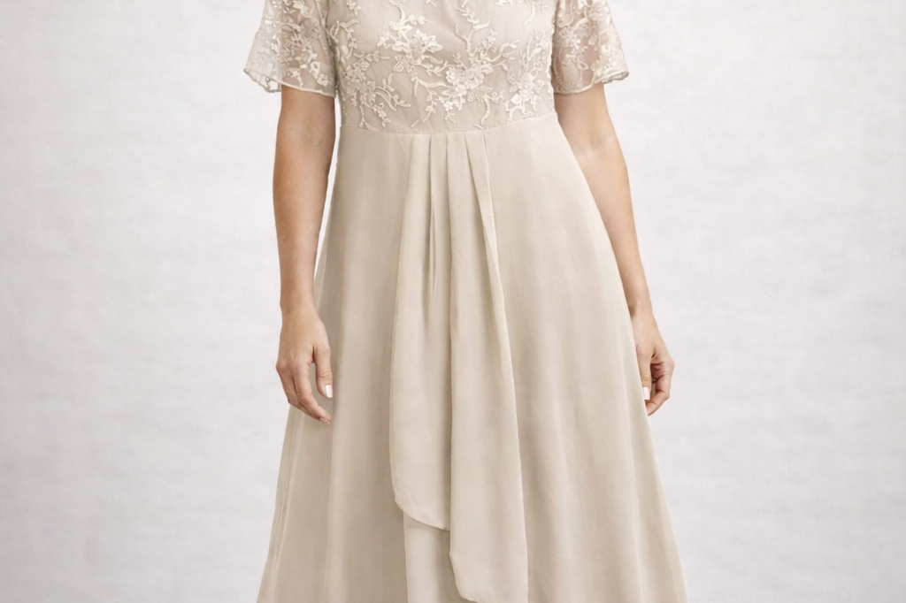 Midi Dress | Floral Midi Dress with Sleeves | Elegant Asymmetrical Design 9