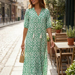 Midi Dress | Floral Pattern Summer Dress | Casual Comfortable Everyday Wear 2