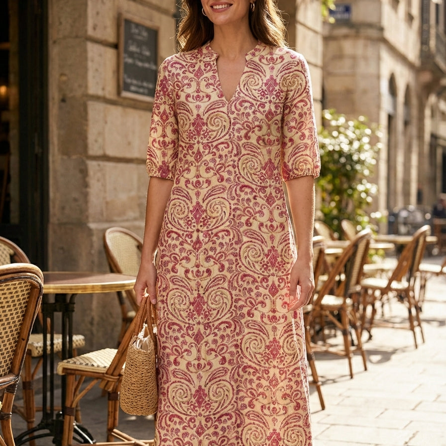 Midi Dress | Floral Pattern Summer Dress | Casual Comfortable Everyday Wear 5