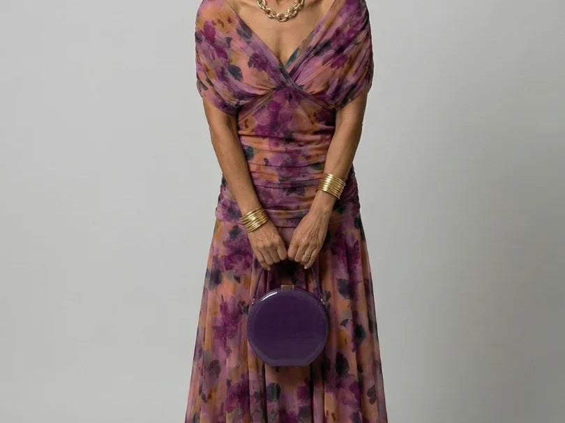 Midi Dress | Off Shoulder Floral Midi Dress | Elegant Comfortable Summer Outfit 0