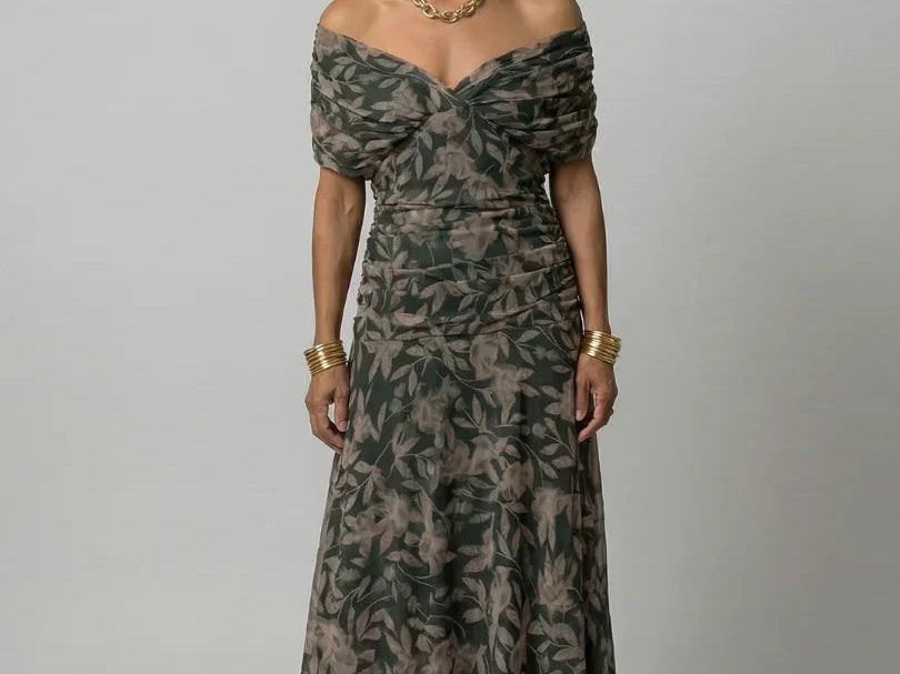 Midi Dress | Off Shoulder Floral Midi Dress | Elegant Comfortable Summer Outfit 4