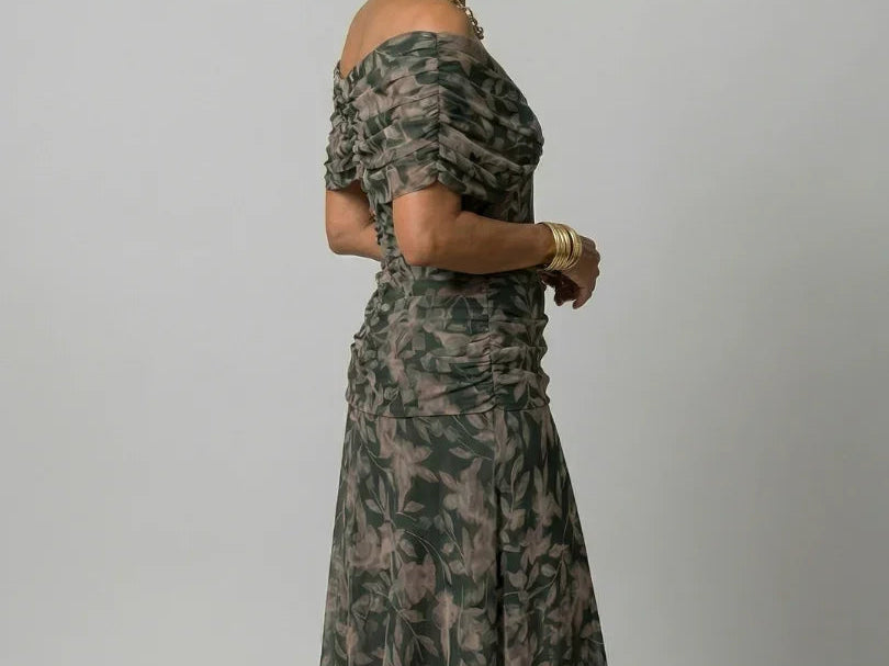 Midi Dress | Off Shoulder Floral Midi Dress | Elegant Comfortable Summer Outfit 6