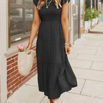 Midi Dress | Tiered Design | Elegant Long Sleeve Midi Dress | Flattering Comfortable 1