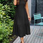 Midi Dress | Tiered Design | Elegant Long Sleeve Midi Dress | Flattering Comfortable 10