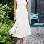 Midi Dress | Tiered Design | Elegant Long Sleeve Midi Dress | Flattering Comfortable 11