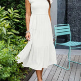 Midi Dress | Tiered Design | Elegant Long Sleeve Midi Dress | Flattering Comfortable 11