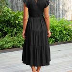 Midi Dress | Tiered Design | Elegant Long Sleeve Midi Dress | Flattering Comfortable 2