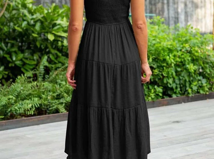 Midi Dress | Tiered Design | Elegant Long Sleeve Midi Dress | Flattering Comfortable 2