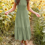 Midi Dress | Tiered Design | Elegant Long Sleeve Midi Dress | Flattering Comfortable 5