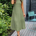 Midi Dress | Tiered Design | Elegant Long Sleeve Midi Dress | Flattering Comfortable 6