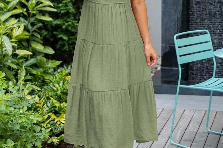 Midi Dress | Tiered Design | Elegant Long Sleeve Midi Dress | Flattering Comfortable 6