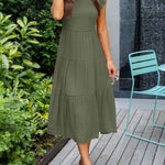 Midi Dress | Tiered Design | Elegant Long Sleeve Midi Dress | Flattering Comfortable 8
