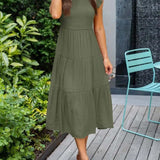 Midi Dress | Tiered Design | Elegant Long Sleeve Midi Dress | Flattering Comfortable 8